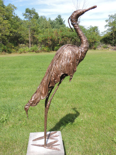 Large Garden Heron using Bronze Paverpol